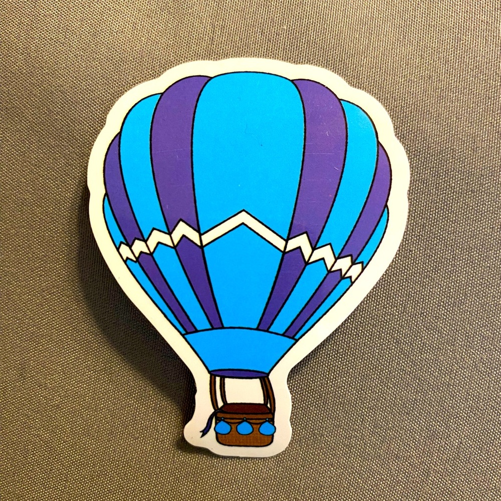 🌈20/$12🌈 Blue and Purple Hot Air Balloon Sticker